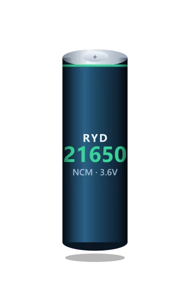 21650 Lithiumzelle — Ø21 × 65 mm